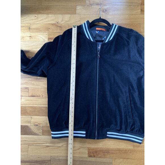 Lansky Bros Tallia Velvet Bomber Jacket Black Asian Dragon 90s Y2K Streetwear XL - Picture 8 of 9